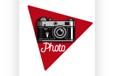 Color vintage photographer emblem
