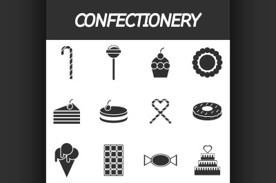 Confectionery icon set