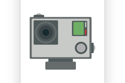 Flat action camera icon