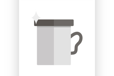 Flat travel mug icon