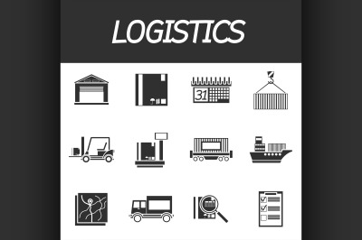 Logistic icon set