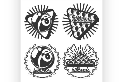 Vintage billiard emblems