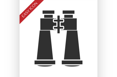 Binoculars icon on white background