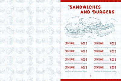 Scetch horisontal menu design