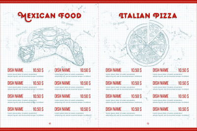 Scetch horisontal menu design