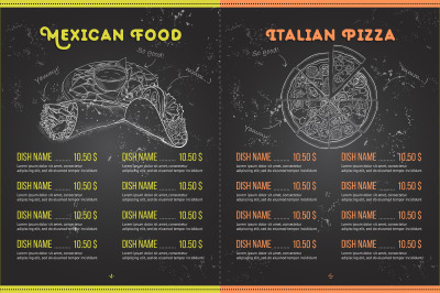 Scetch horisontal menu design