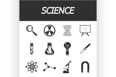 Science icon set