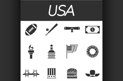 USA icon set