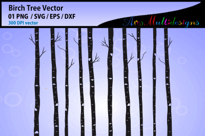 Birch tree SVG vector