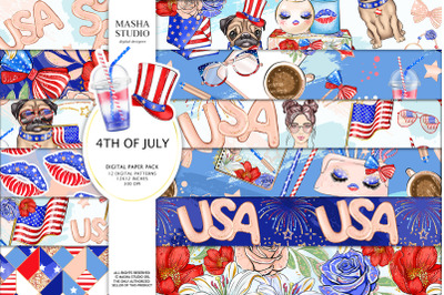 4TH OF JULY Digital Papers