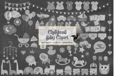 Chalkboard Baby Clipart