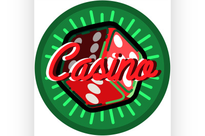 Color vintage casino emblem