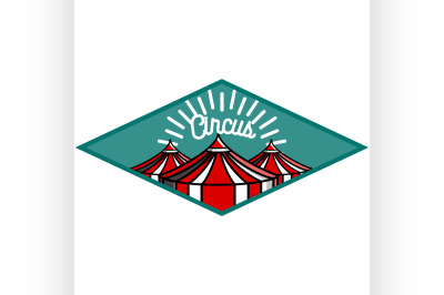 Color vintage circus emblem
