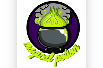 Color vintage magic esoteric emblem