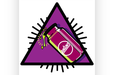 Color vintage magic esoteric emblem