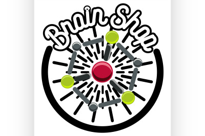 Color vintage scientific shops emblem