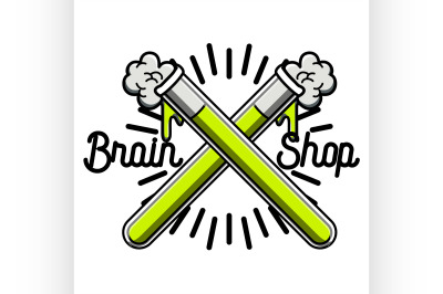 Color vintage scientific shops emblem