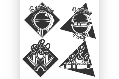 vintage barbecue emblems