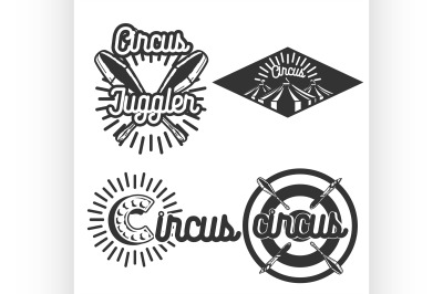 Vintage circus emblems