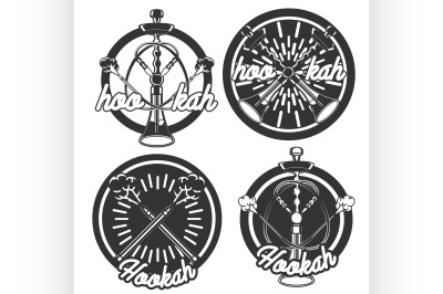 Vintage hookah emblems