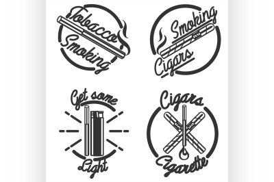 Vintage smoking emblems