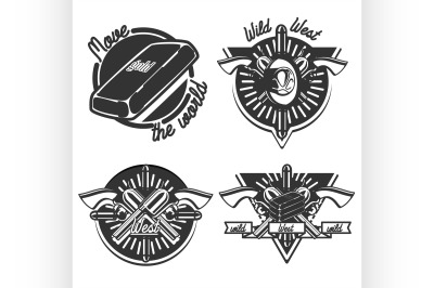 Vintage wild west emblems