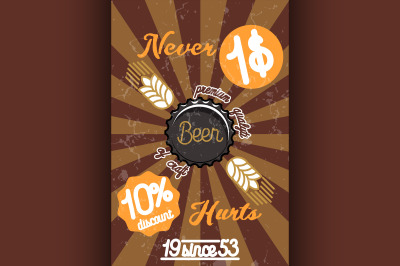 Retro styled beer banner