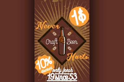 Retro styled beer banner