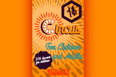 Cute circus card design