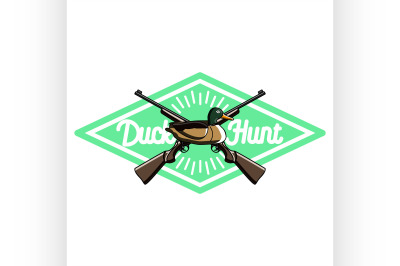 Color vintage hunting emblem