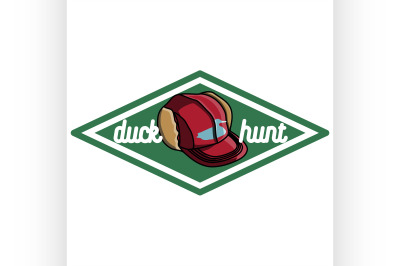 Color vintage hunting emblem