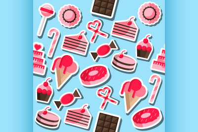 Confectionery flat collage