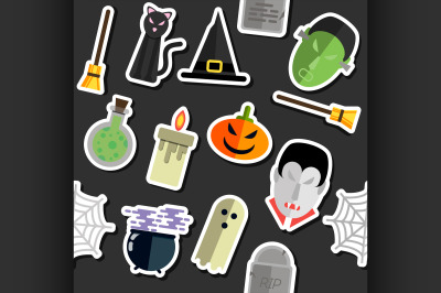 Illustration of Halloween collage