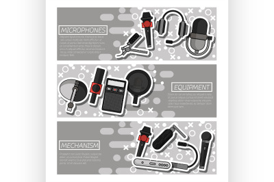 Banners about Different microphones types