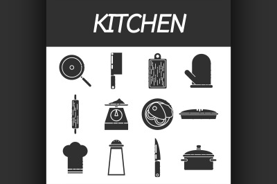 Kitchen icon set