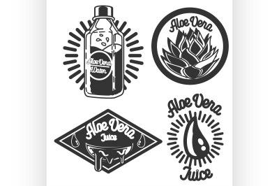 Vintage Aloe vera emblems