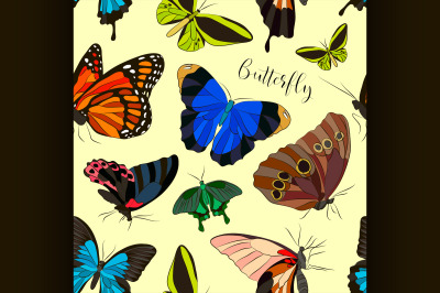 Butterflies set pattern