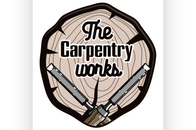 Color vintage Carpenter emblem