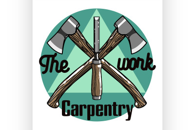 Color vintage Carpenter emblem