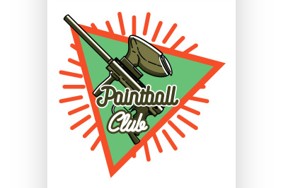 Color vintage paintball emblem