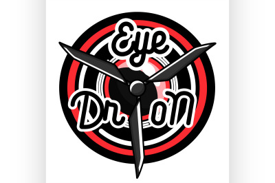 Color vintage Quadrocopter emblem