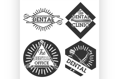 Vintage dental emblems