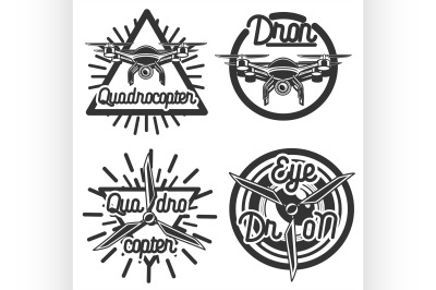 Vintage Quadrocopter emblems