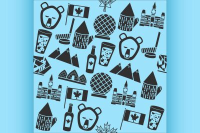 Canada symbols pattern