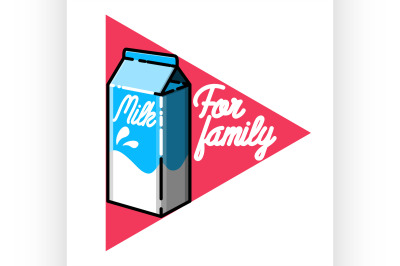 Color vintage Milk emblem
