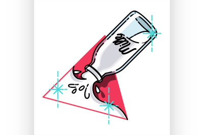 Color vintage Milk emblem