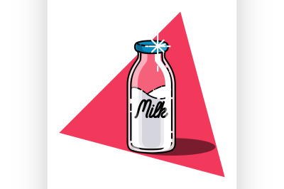 Color vintage Milk emblem