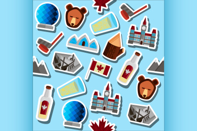 Colored Canada symbols pattern