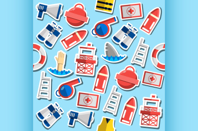 Colored life guard pattern