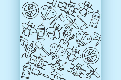 Insects icons pattern